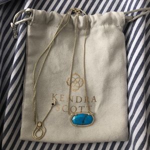 Kendra Scott Bronze Veined Turquoise necklace